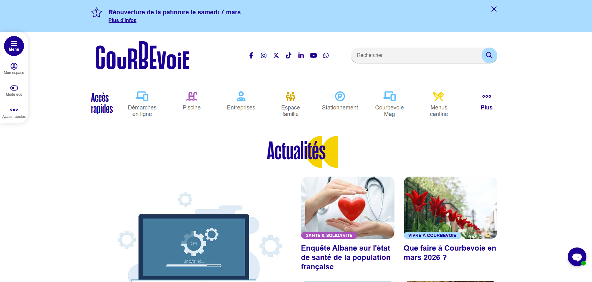 Aperçu du site Ville Courbevoie
