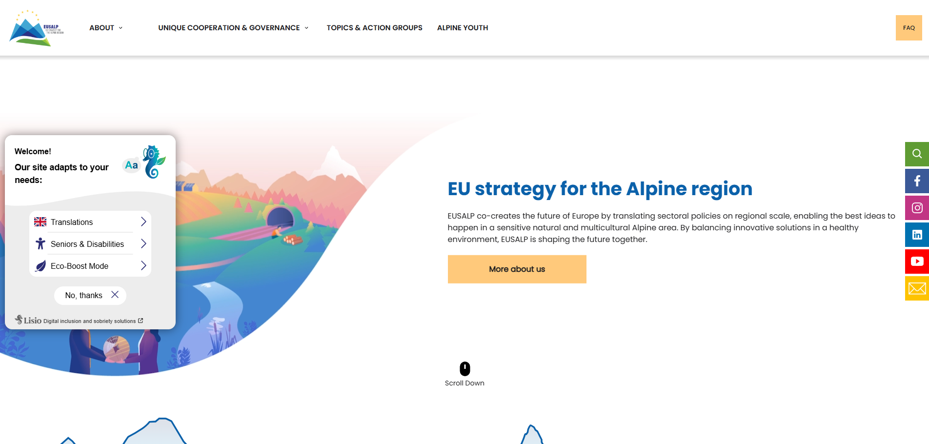 Aperçu du site EUSALP