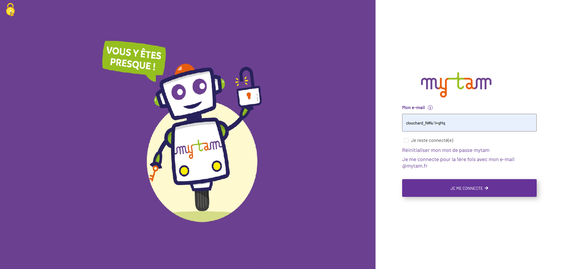 Aperçu du site MYTAM