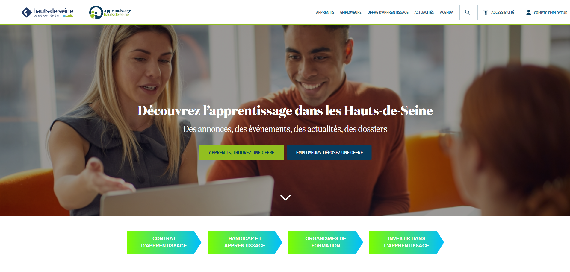 Aperçu du site Site apprentissage