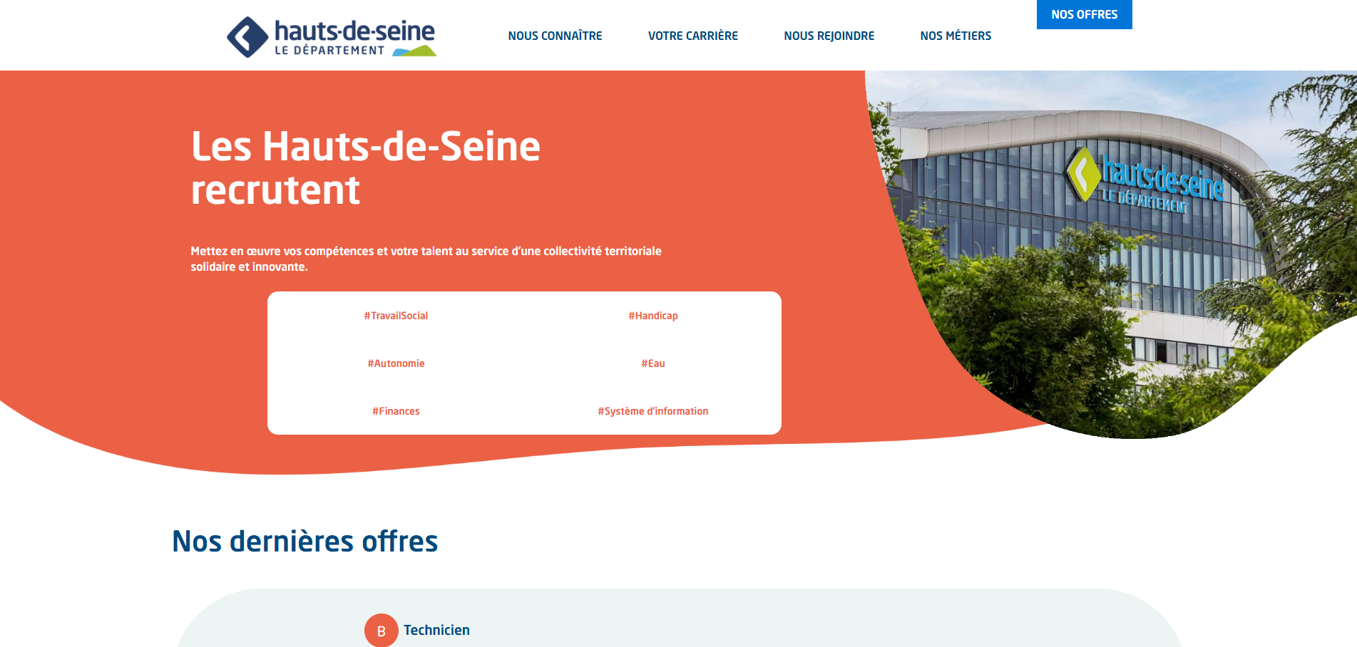 Aperçu du site Site recrutement